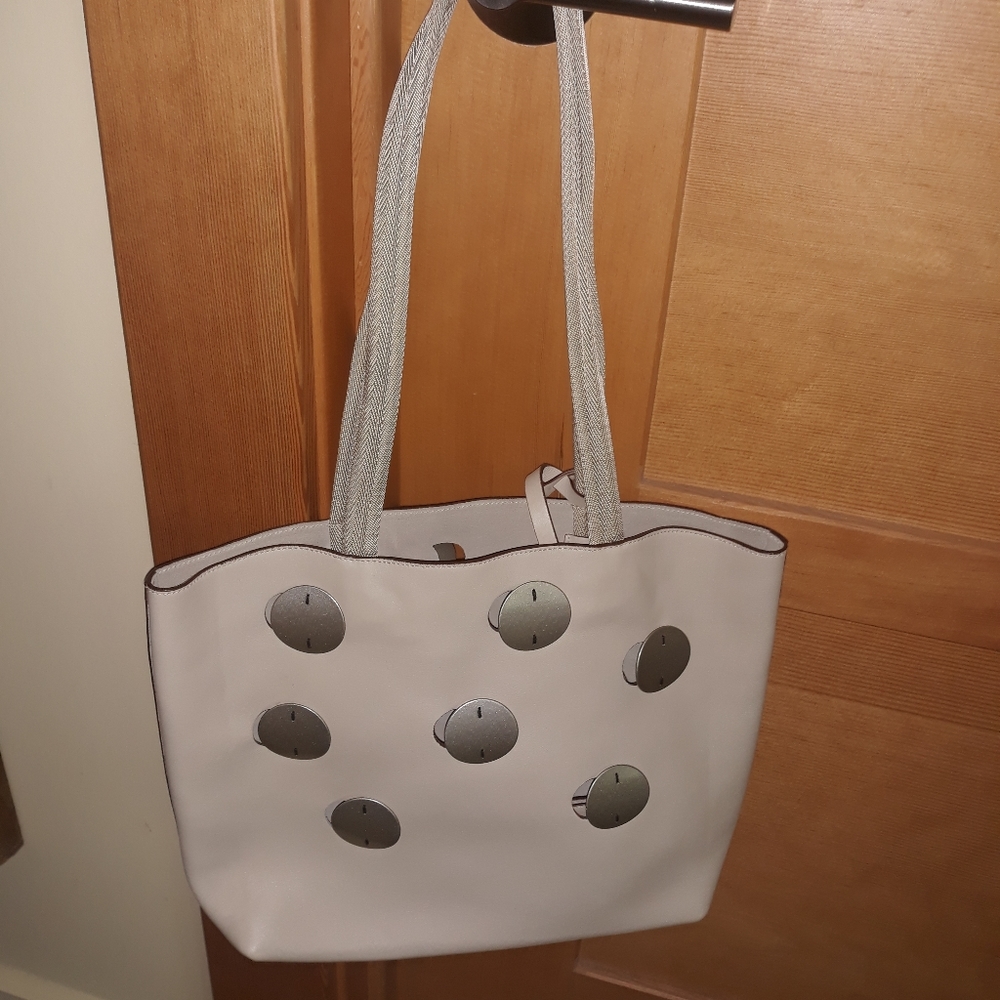 Authentic beige leather PRADA shoulder bag